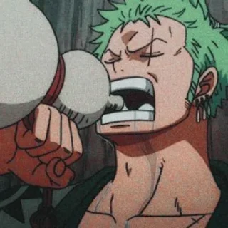 💚 emoji Zoro ↝ @one_pieceAR Telegram sticker 1 of 25