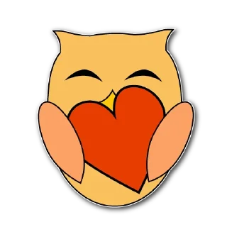 ❤️ emoji owls Telegram sticker 13 of 60