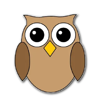 Sticker from owls