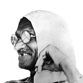 🤠 emoji Gandhi Telegram sticker 9 of 18