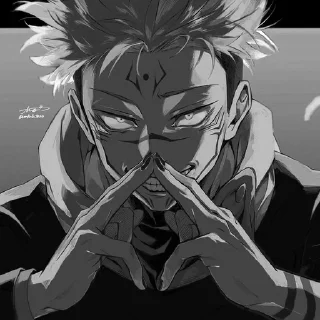 🌟 emoji ⌜ Sukuna 🔥 ⌟  ᨒ @KurumiFan ⛩️ Telegram sticker 6 of 30