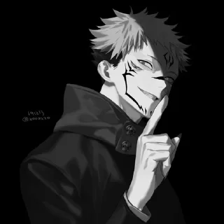 🌟 emoji ⌜ Sukuna 🔥 ⌟  ᨒ @KurumiFan ⛩️ Telegram sticker 13 of 30