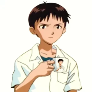 😐 emoji Shinji with a fucking cup Telegram sticker 5 of 26