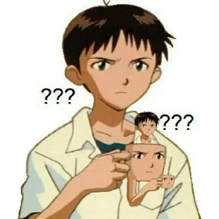 😐 emoji Shinji with a fucking cup Telegram sticker 24 of 26