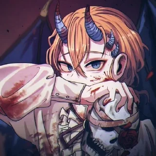 🀄️ emoji 赤狐"Chuuya @nakahara_ch Telegram sticker 21 of 30