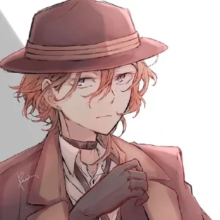 🀄️ emoji 赤狐"Chuuya @nakahara_ch Telegram sticker 14 of 30