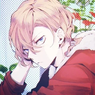 🀄️ emoji 赤狐"Chuuya @nakahara_ch Telegram sticker 16 of 30