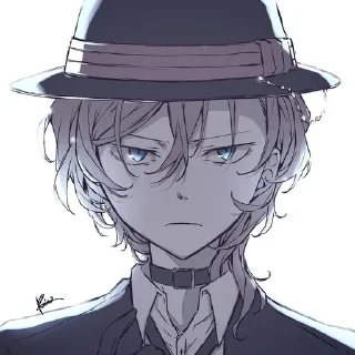 🀄️ emoji 赤狐"Chuuya @nakahara_ch Telegram sticker 9 of 30