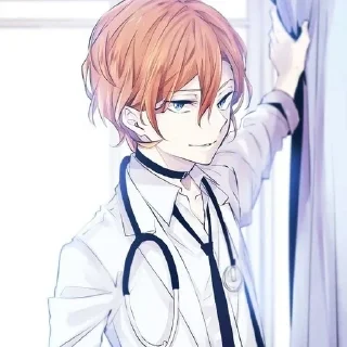 🀄️ emoji 赤狐"Chuuya @nakahara_ch Telegram sticker 19 of 30