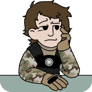 😐 emoji Payton Gendron stickers (by serbro88) Telegram sticker 21 of 23