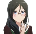 🤔 emoji Asuka Tanaka Telegram sticker 13 of 40
