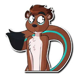 🥺 emoji Jules the Stoat Telegram sticker 9 of 120