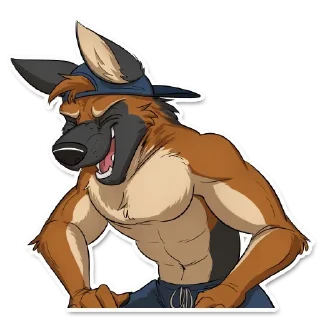 😆 emoji Lucky and Waffles Telegram sticker 17 of 32