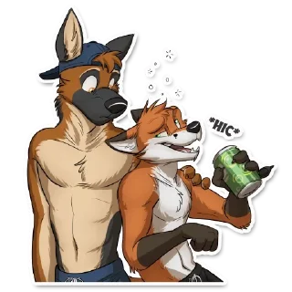 Sticker from Lucky and Waffles