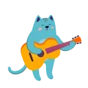 🎸 emoji Cat @CenterOfSticker Telegram sticker 16 of 34