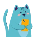 👀 emoji Cat @CenterOfSticker Telegram sticker 23 of 34