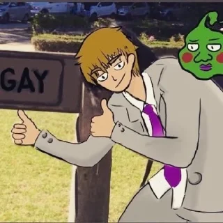 🧯 emoji Mob psycho100 meme | @longroadtohell Telegram sticker 20 of 100