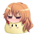 😕 emoji Toradora chibi by prototype008 Telegram sticker 9 of 30