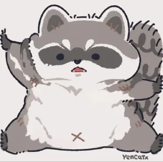 🦝 emoji 𓏲 ๋࣭狸˖ ִֶָ𓂃┊@BloodyZone Telegram sticker 18 of 110