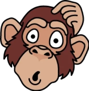🤨 emoji Обезьяна @modnyashki_vip Telegram sticker 20 of 25