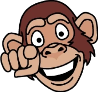 👇 emoji Обезьяна @modnyashki_vip Telegram sticker 23 of 25