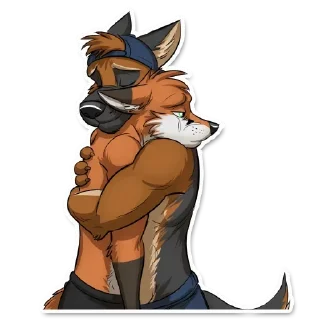 😢 emoji Lucky and Waffles Telegram sticker 8 of 32