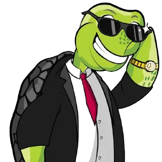 😎 emoji Fred The Turtle Telegram sticker 8 of 9