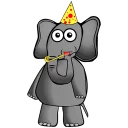 🎉 emoji Elephant Telegram sticker 17 of 26
