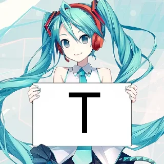 😊 emoji Alfabeto con miku Telegram sticker 20 of 24