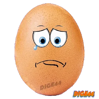 😢 emoji @STIKERFORALL EGGS Telegram sticker 16 of 55