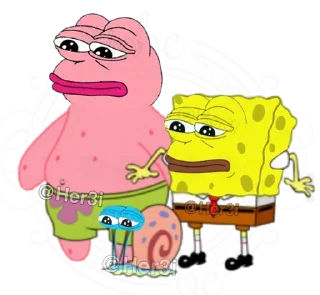 🐸 emoji Patrick PePe 🐸 - [ @PePe_Her3i ] Telegram sticker 22 of 120