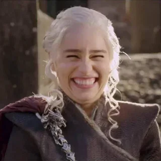 😁 emoji Emilia clarke Telegram sticker 16 of 20