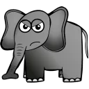😠 emoji Elephant Telegram sticker 2 of 26