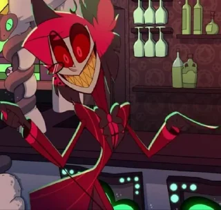 🍾 emoji Alastor The Radio Demon by: @Darkdemons 🍾🧣 Telegram sticker 5 of 69