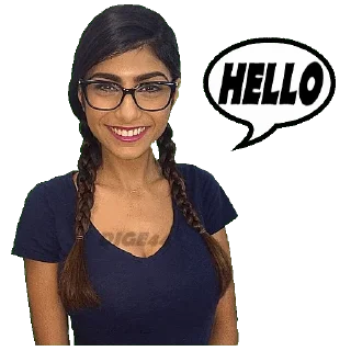 👋 emoji @STIKERFORALL 🇬🇧MIA KHALIFA Telegram sticker 13 of 20