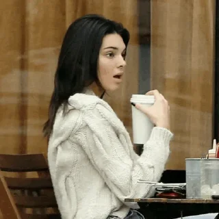 😐 emoji 'Kendall Jenner | @iStickerLand, Telegram sticker 5 of 91