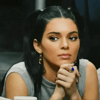 😐 emoji 'Kendall Jenner | @iStickerLand, Telegram sticker 9 of 91