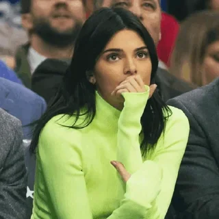 😐 emoji 'Kendall Jenner | @iStickerLand, Telegram sticker 2 of 91