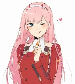 😊 emoji zero two mood Telegram sticker 13 of 35