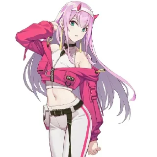😶 emoji zero two mood Telegram sticker 10 of 35
