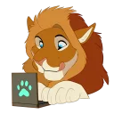 😝 emoji MafunDi the elvish Lion Telegram sticker 4 of 30