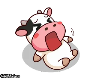 😫 emoji @MHStickers Momo Cow 2 Telegram sticker 18 of 25