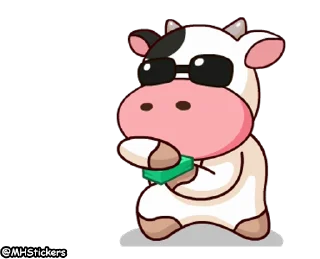 💵 emoji @MHStickers Momo Cow 2 Telegram sticker 7 of 25