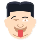 😜 emoji Kim Jong Un says Telegram sticker 9 of 26