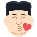 😘 emoji Kim Jong Un says Telegram sticker 6 of 26