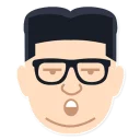 🤓 emoji Kim Jong Un says Telegram sticker 17 of 26