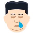 😪 emoji Kim Jong Un says Telegram sticker 11 of 26
