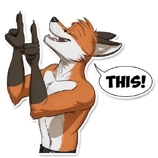 👆 emoji Lucky and Waffles Telegram sticker 16 of 32