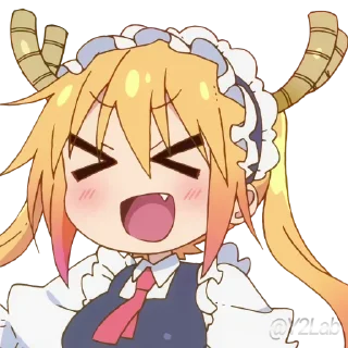 😆 emoji Kobayashi Telegram sticker 22 of 83