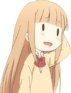 😅 emoji Tanaka-kun wa Itsumo Kedaruge - @bourros Telegram sticker 13 of 40